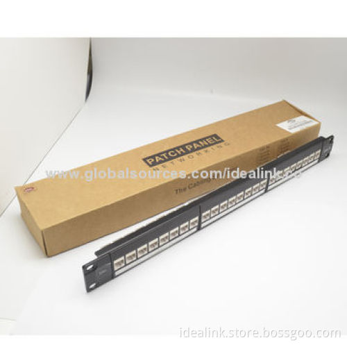 16/24/48-port 1U Cat6/5e Shielded/Unshielded FTP Patch Panel with RJ45 Network Patch CordNew